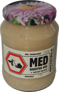 včelí med květový pastový, domácí med Harryho včel